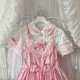 CC Cat Sweet Candy Bow Short Sleeve Cotton Blouse(3rd Reservation/Full Payment Without Shipping)
